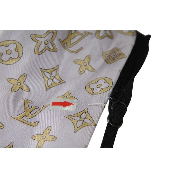 Louis Vuitton Womens LV Monogram Map Bandeau Blue Ombre Silk Neck Tie Scarf - Picture 6 of 10
